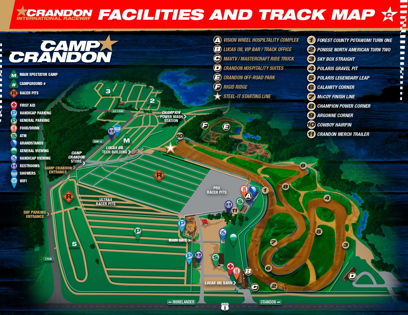 Crandon International Raceway Map